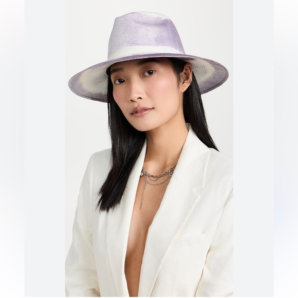 New! Freya Peony Tie-Dye Straw Fedora - Picture 1 of 9